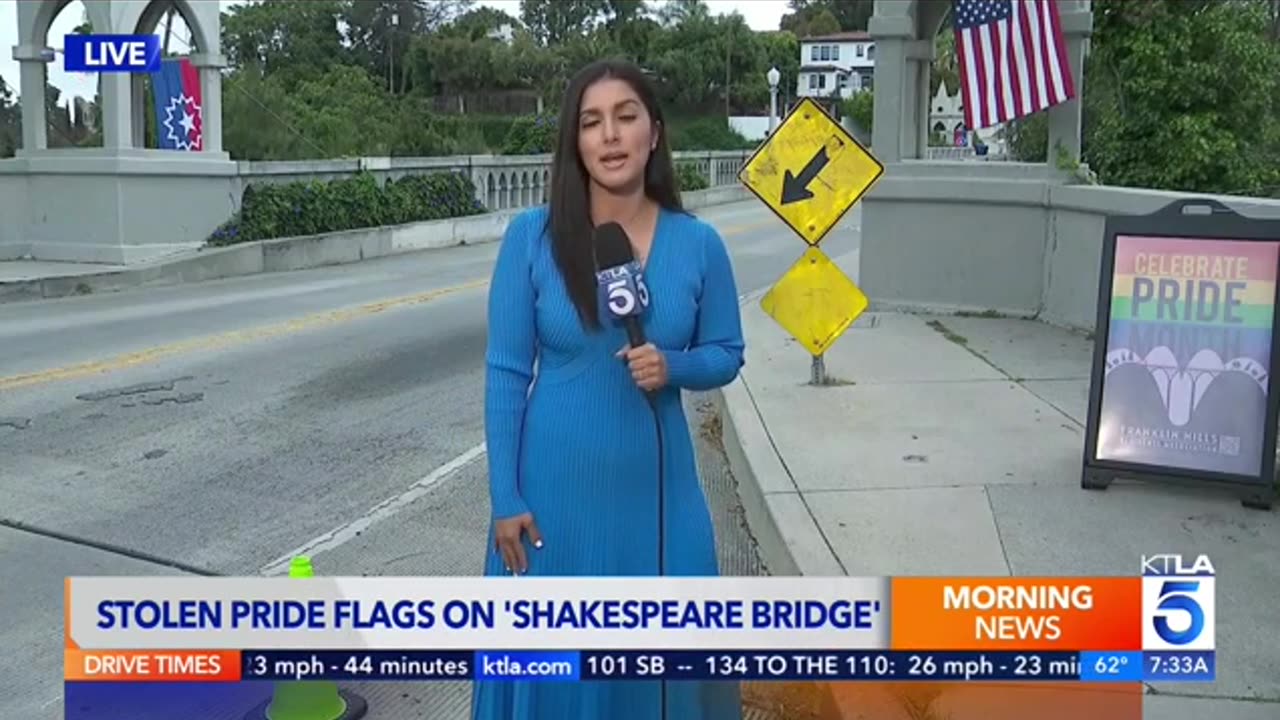 Los Angeles: "Another Pride flag was vandalized...