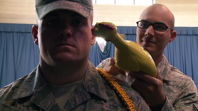 USAF Honor Guard - Rubber Chicken Bearing Test