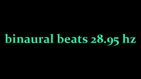 binaural beats 28.95 hz