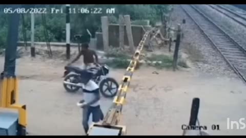 It came from the road instead of the track.