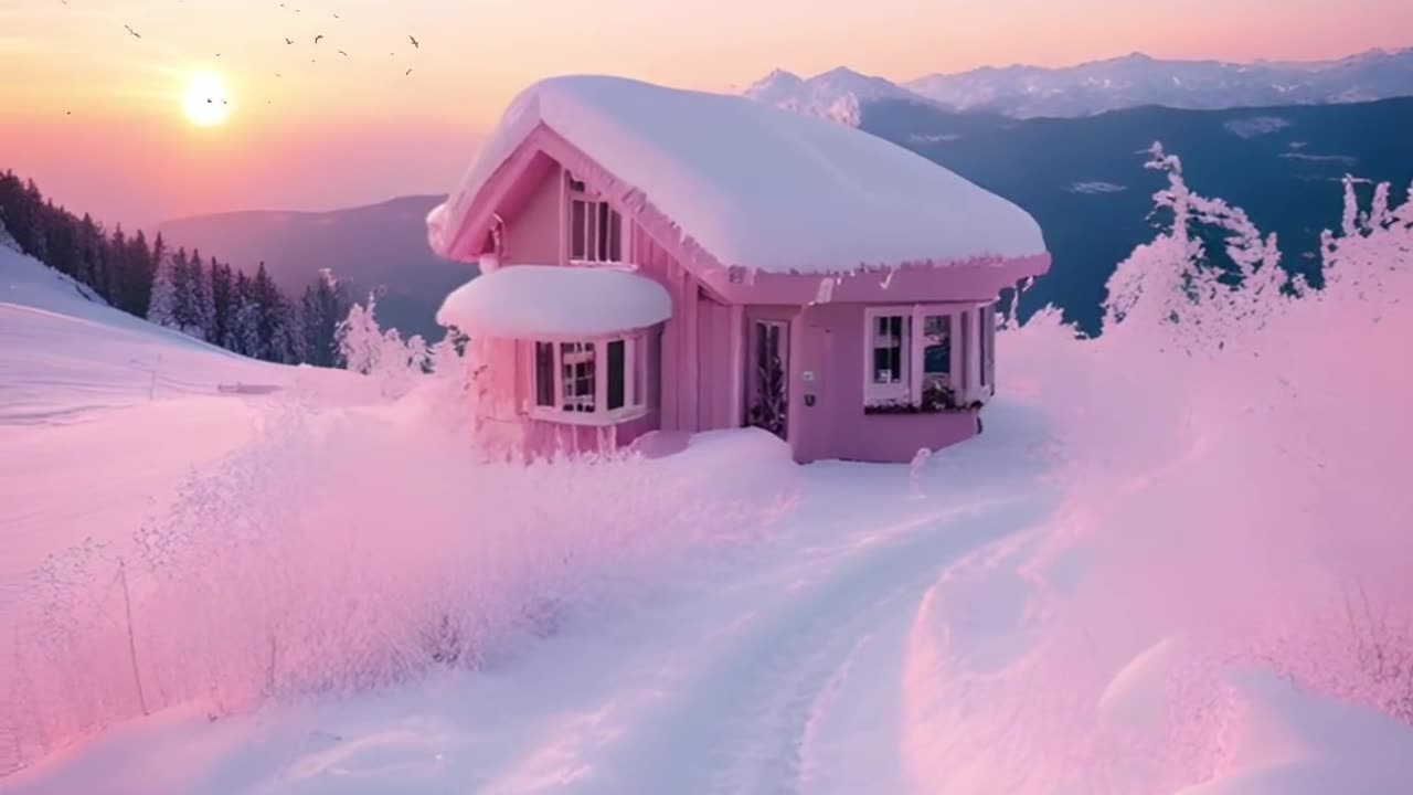 Snowy house 😳🥶