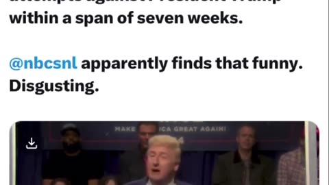 Disgusting - assassination attempts are not funny