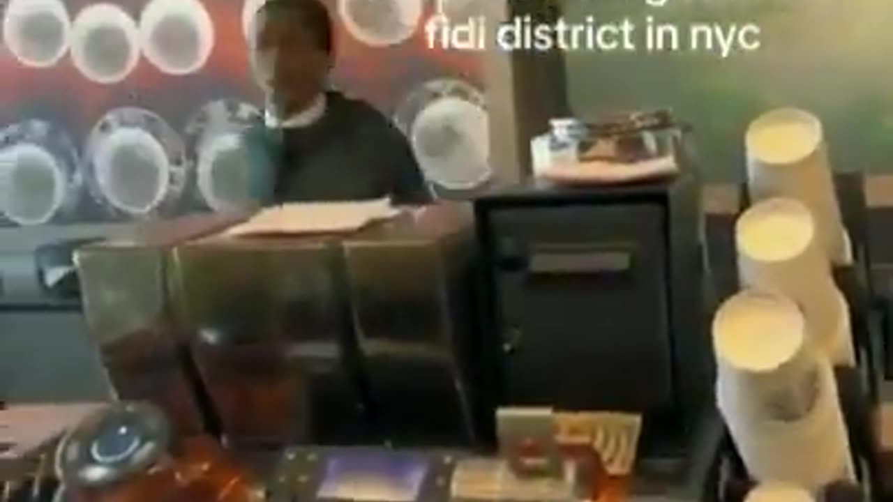 The French riots are starting in NYC USA: Trans man starts up shit in a coffe shop