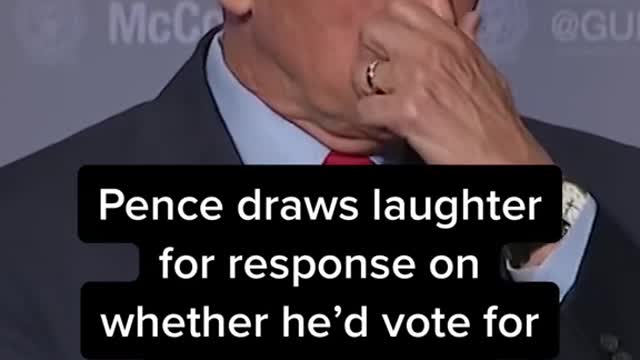 Pence draws laughter for response on