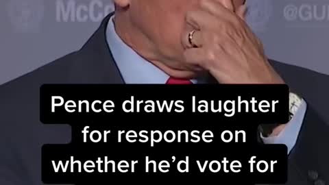 Pence draws laughter for response on