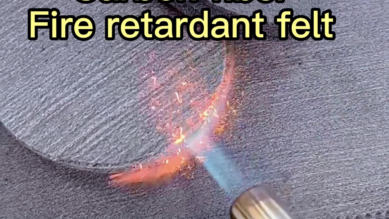 Fire resistance test of carbon fiber flame retardant felt#carbon#Carbon fel