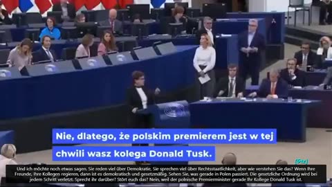 Die polnische Europaabgeordnete Beata Szydło sprang Victor Orban zur Seite... plUTdeu