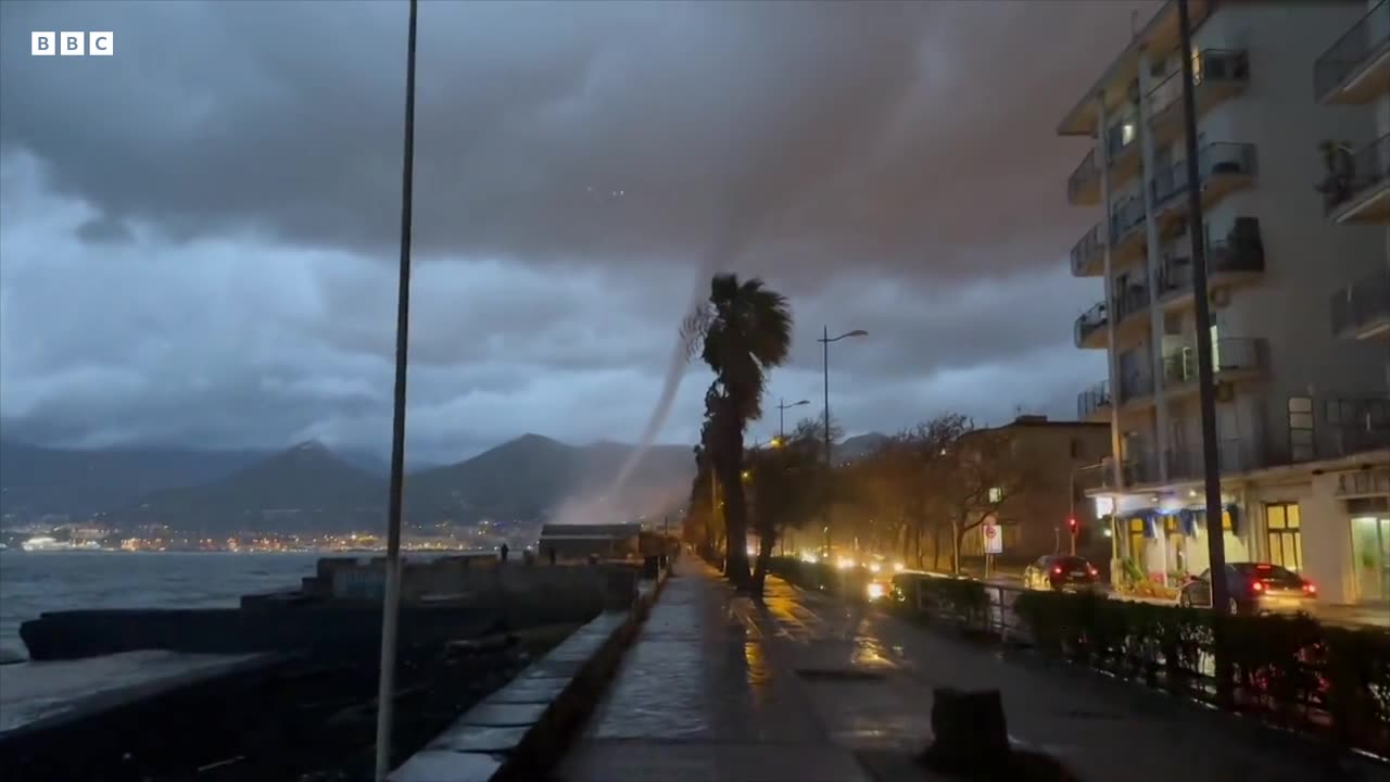 Watch- Huge waterspouts off the Amalfi coast in Italy