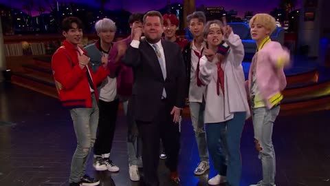 [Sub español] 171201 BTS jugando Flinch @ The late late show