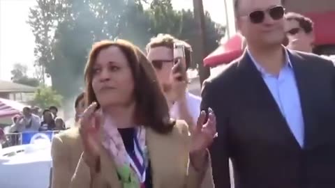 Kamala dances and chants down down with deportation.