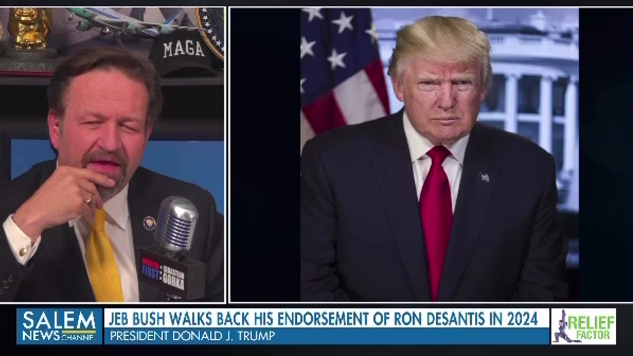 President Trump on Jeb Bush giving his endorsement and then taking it back from DeSantis