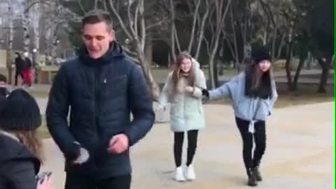 Girls getting Pranked in Public 🤣🤣