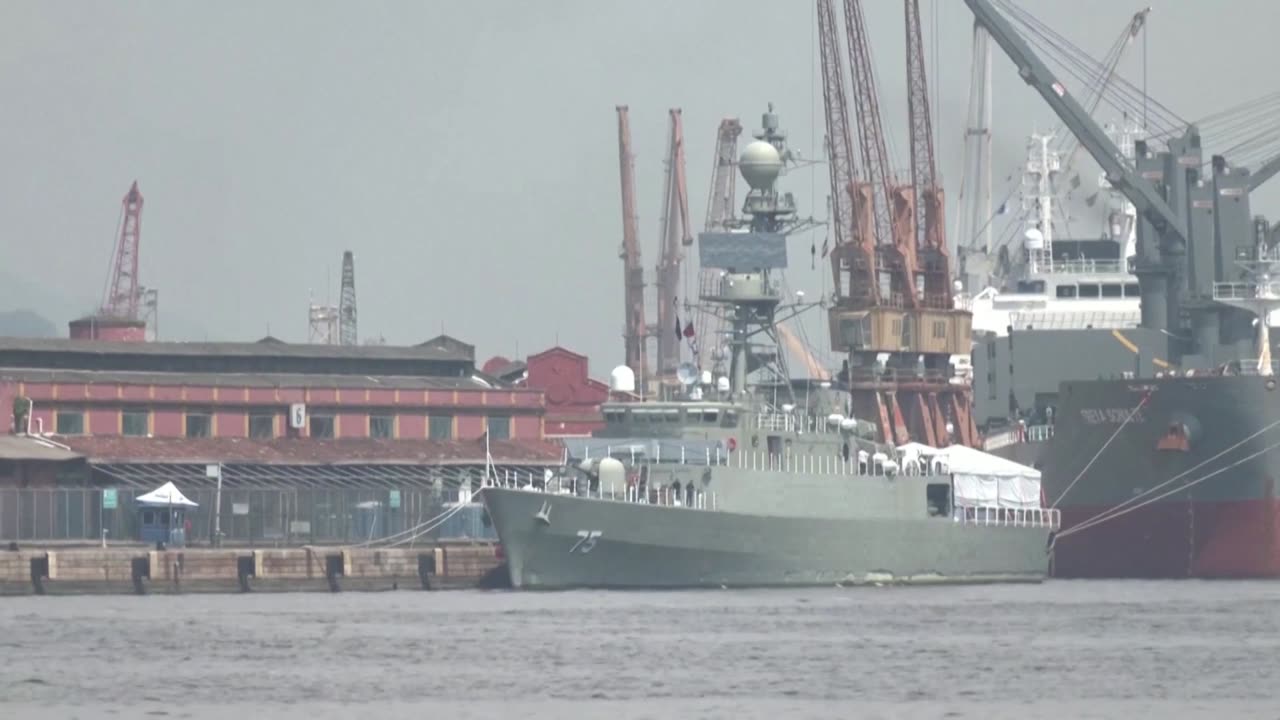 As imagens dos navios de guerra iranianos que atracaram no Brasil apesar dos alertas dos USA