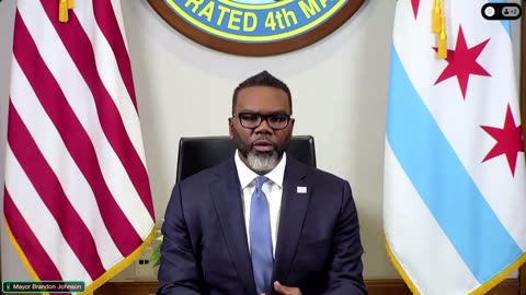 Mayor Brandon Johnson warns that Chicago is on the verge of collapse due to the influx of migrants.