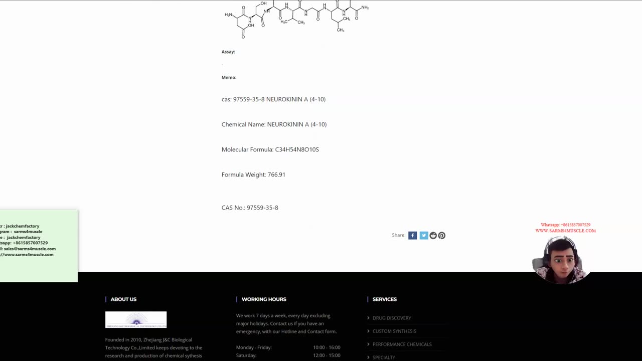 NeurokininA(4-10) cas: 97559-35-8