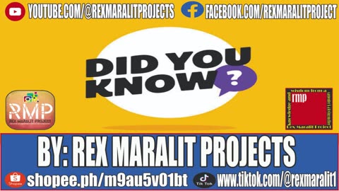 Did You Know? By: Rex Maralit Projects #youtube #education #facts