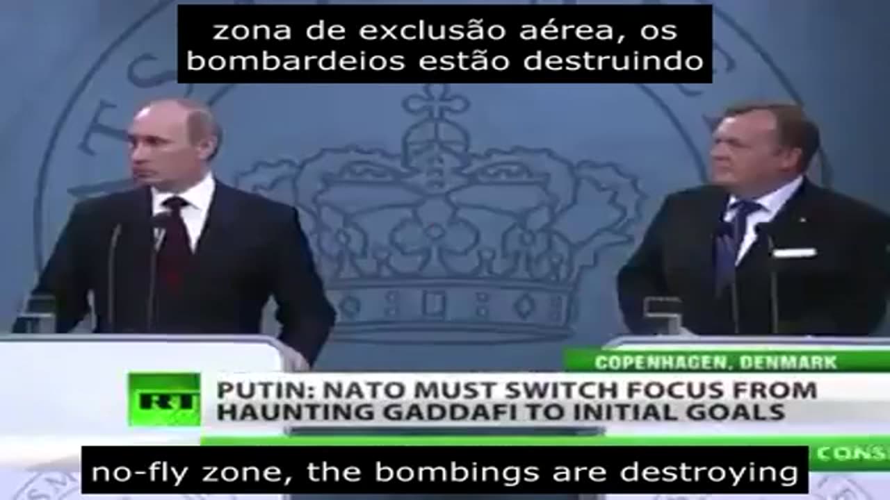 Putin: 'Quem deu à OTAN o direito de matar Gaddafi?'