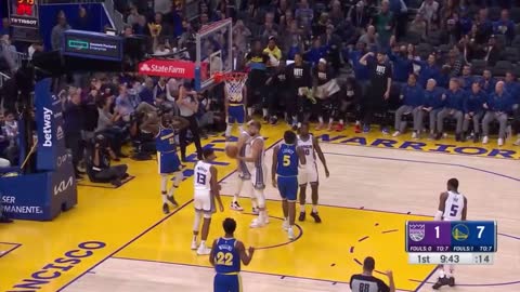 Steph Curry evil laugh after he puts Sabonis in HELL with his moves