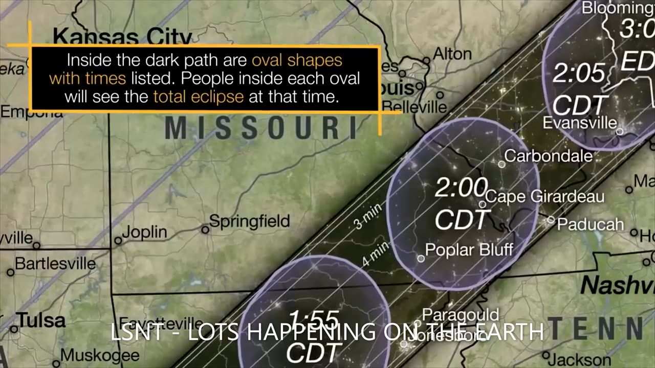 THE ROUTE THE SOLAR ECLIPSE WILL TAKE! USA STANDING STILL?