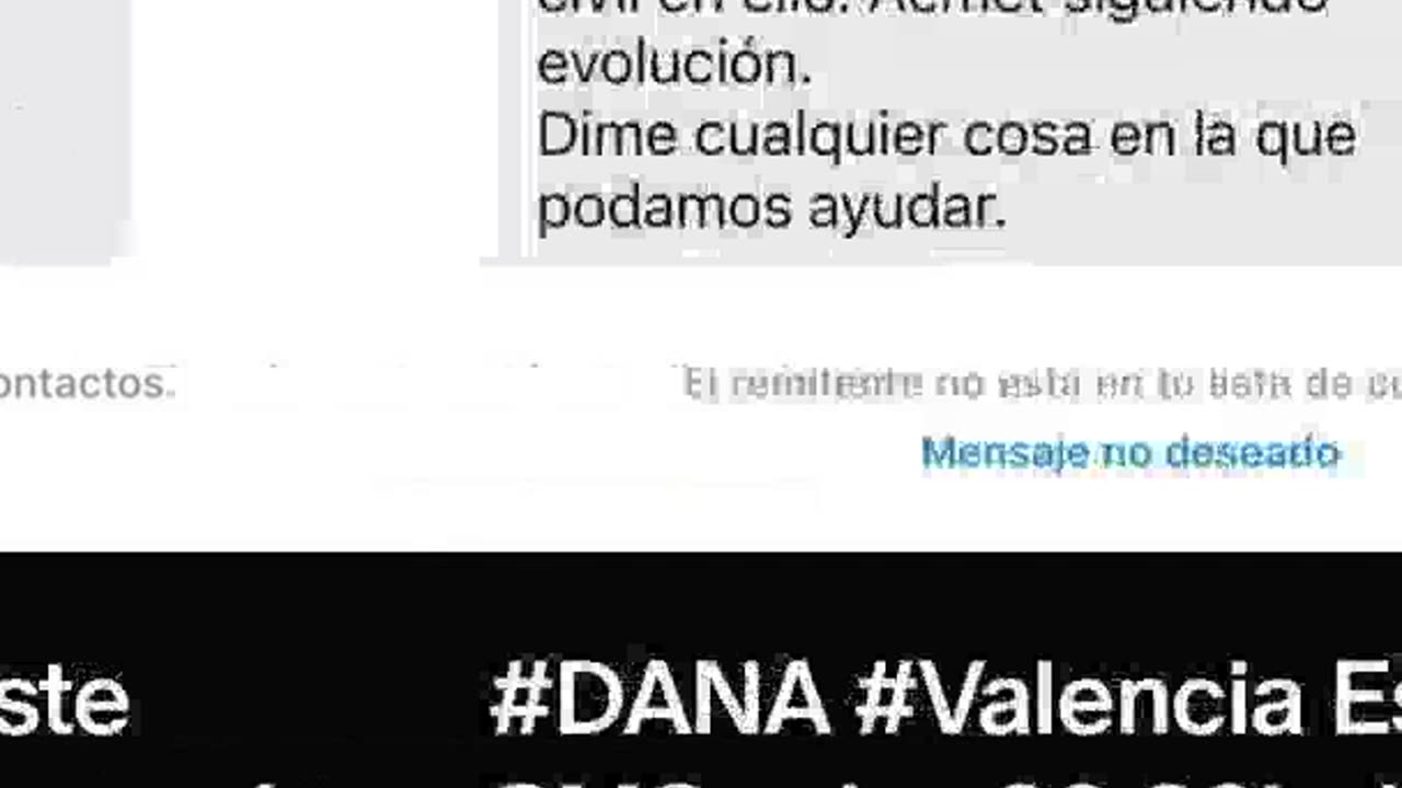 #DANA #Valencia Este SMS, a las 20:20h después de enviar la alerta y sin cobertura en el CECOPI