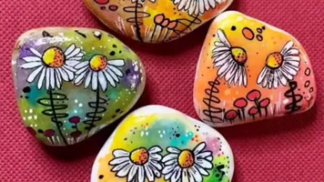 latest new style rock stone painting ideas for beginners