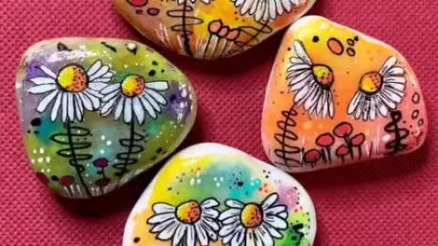 latest new style rock stone painting ideas for beginners