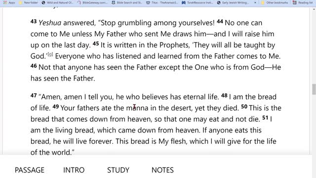 Man's Free Will To Choose Yeshua or Not in Yochanan 6