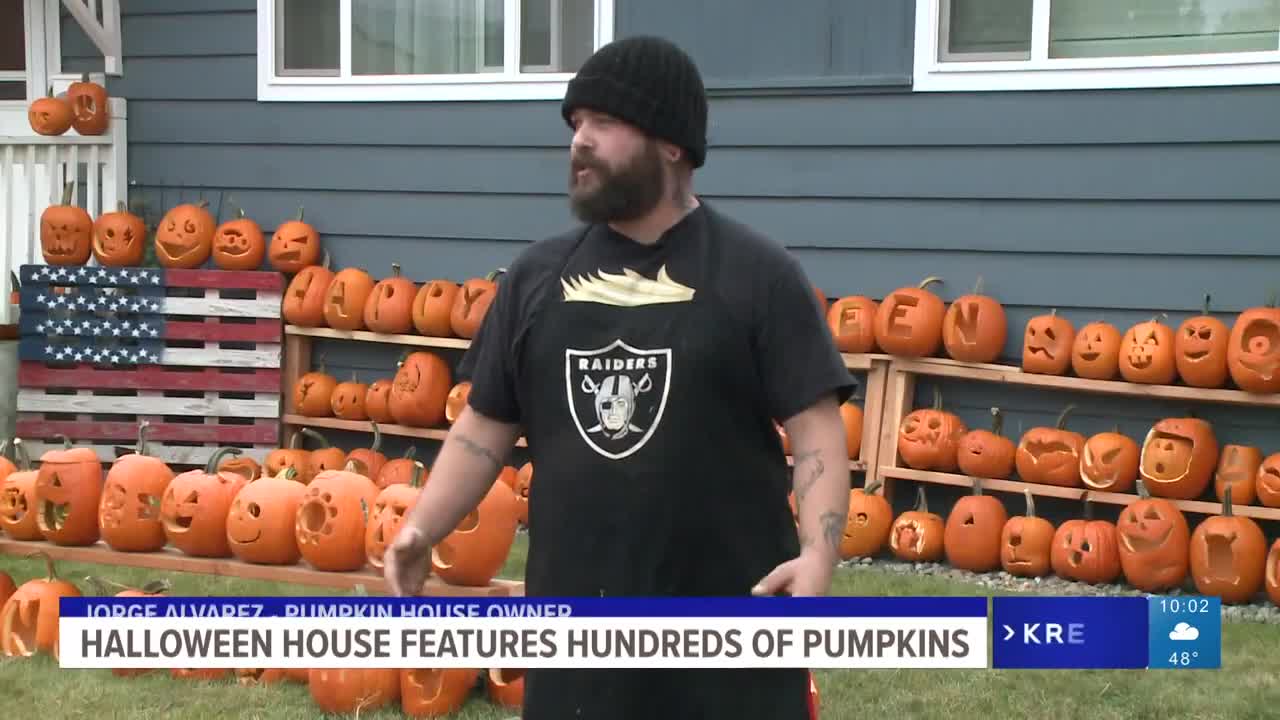 Spokane Pumpkin House wows residents with large display of creative jack-o'-lanterns