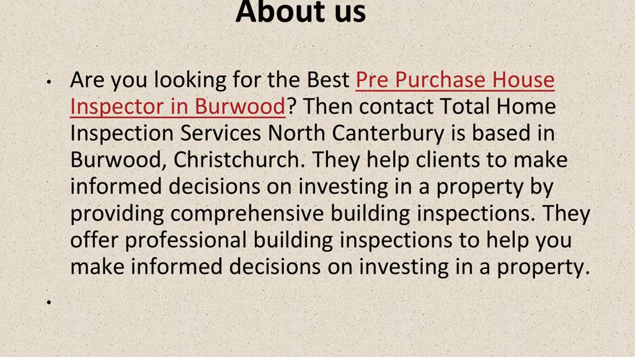 Best Pre Purchase House Inspector in Burwood.
