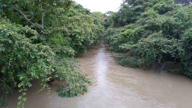 The river flows freely