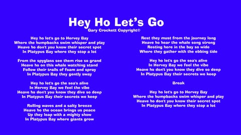 Hey Ho Let's Go Song