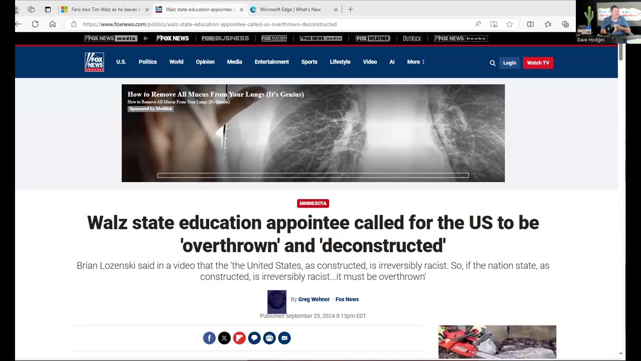 WALZ IS IN THE NEWS FOR ALL THE WRONG REASONS