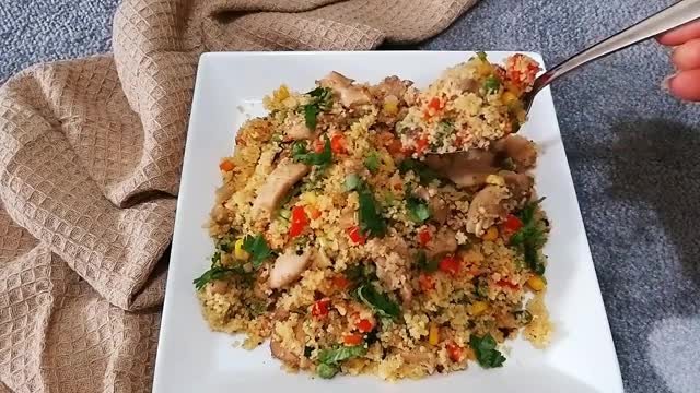 Chicken Mixed Veggies Couscous RecipeEasy