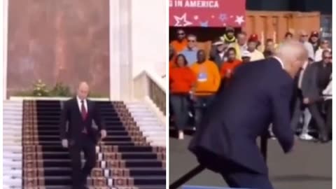 A tale of two stairs climbing world leaders.