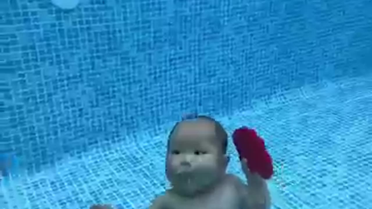 Baby swimming