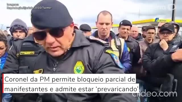 Coronel da PM-PR permite bloqueio parcial de manifestantes e admite estar ‘prevaricando’