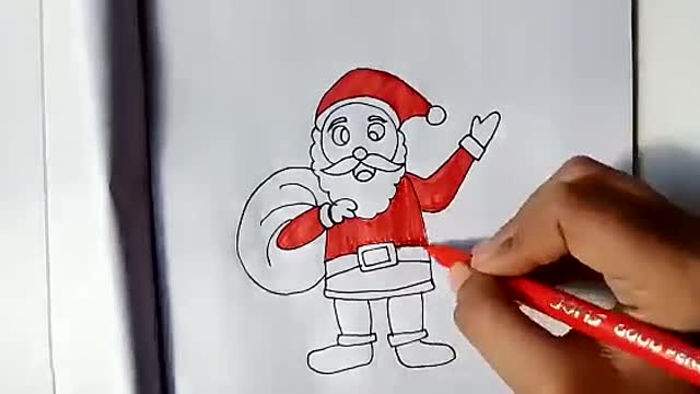 how to draw santa clause 🎅easy Santa clause drawing for kids