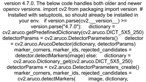 AttributeError module 39cv2aruco39 has no attribute 39detectMarkers39 python