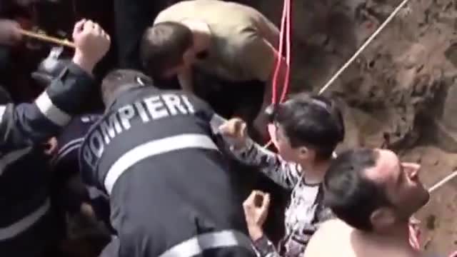 Teenager dives headfirst into pipe to save 3-year old boy!