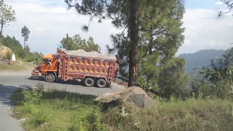 Truck Taking Sharp Turn With Technik