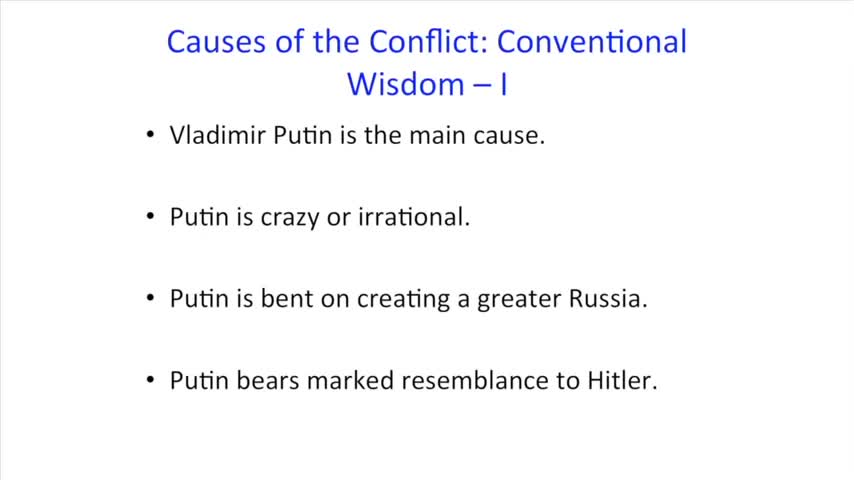 John J Mearsheimer's | MISCONCEPTIONS on Putin