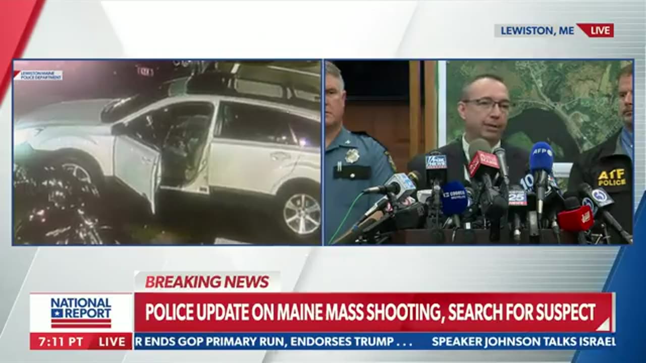 Police update on the Lewiston, Maine mass shooting and manhunt for Robert Card