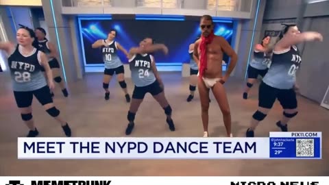 Hunter joins the NYPD Dance Team