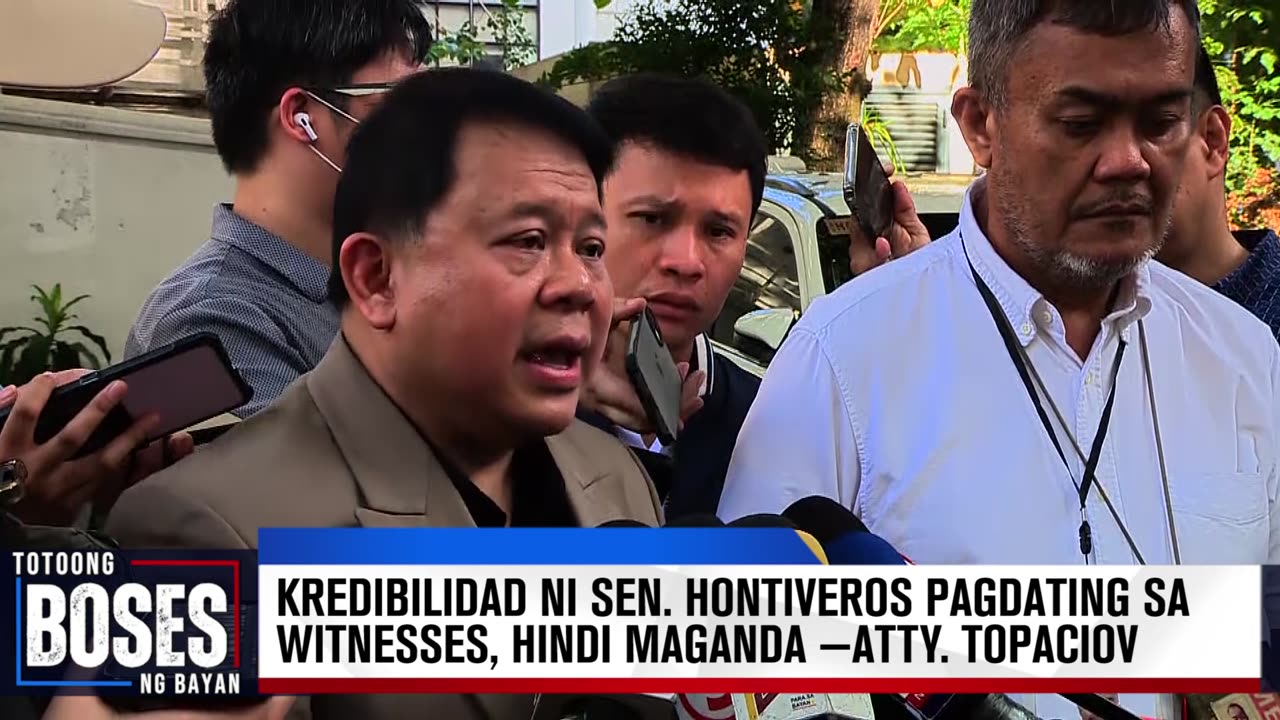 Kredibilidad ni Sen. Hontiveros pagdating sa witnesses, hindi maganda —Atty. Topacio