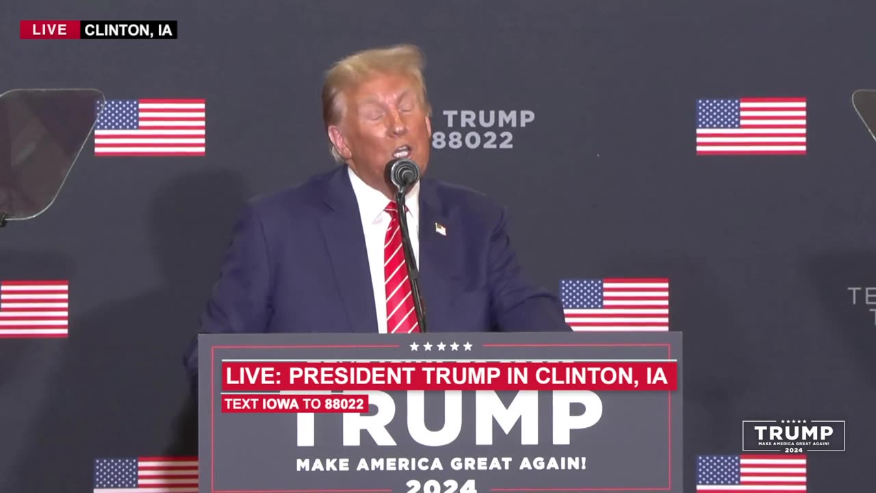 President Trump in Clinton, IA Jan 6, 2024