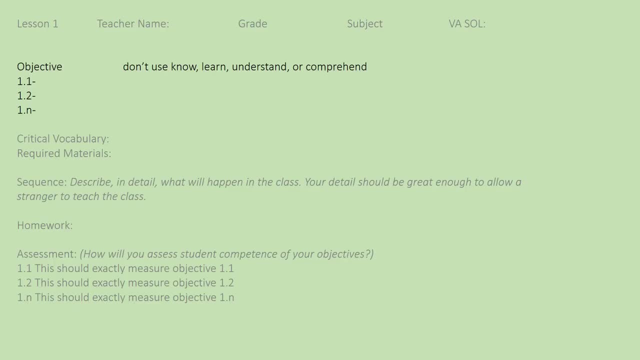 Lesson Plan