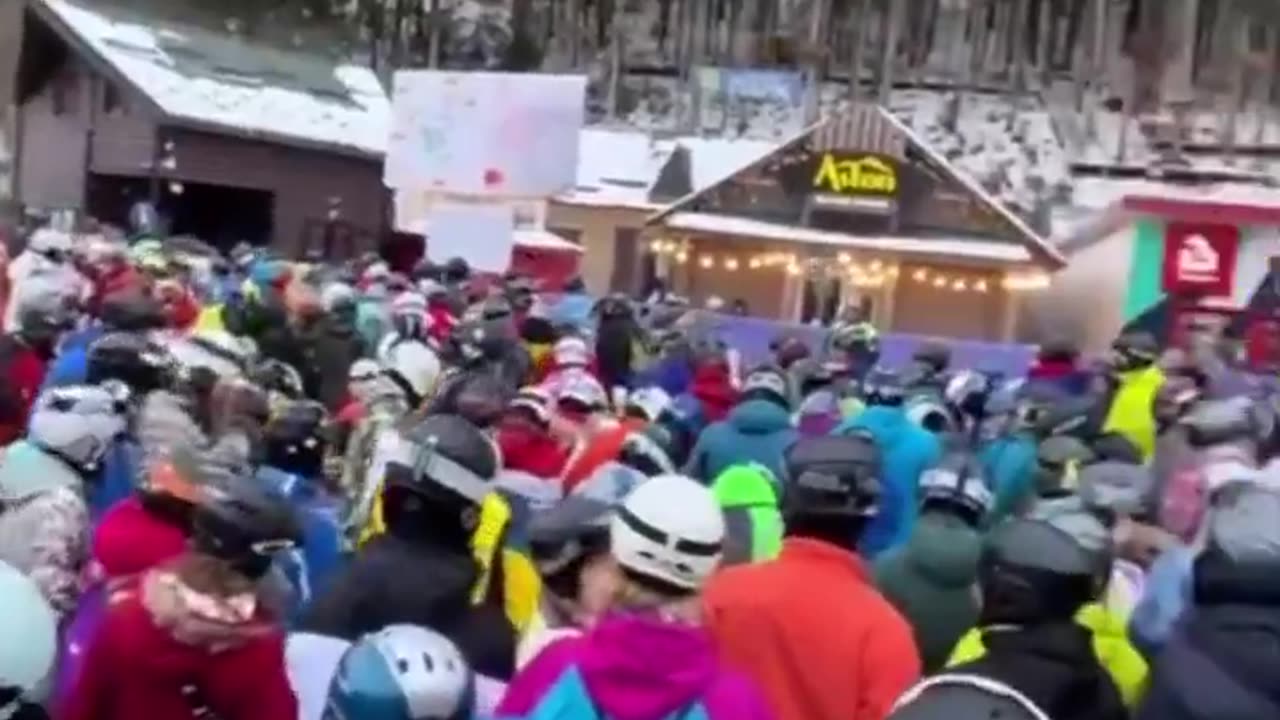 Ukrainians at Bukovel, Ivano-Frankivsk Oblast, ski resort