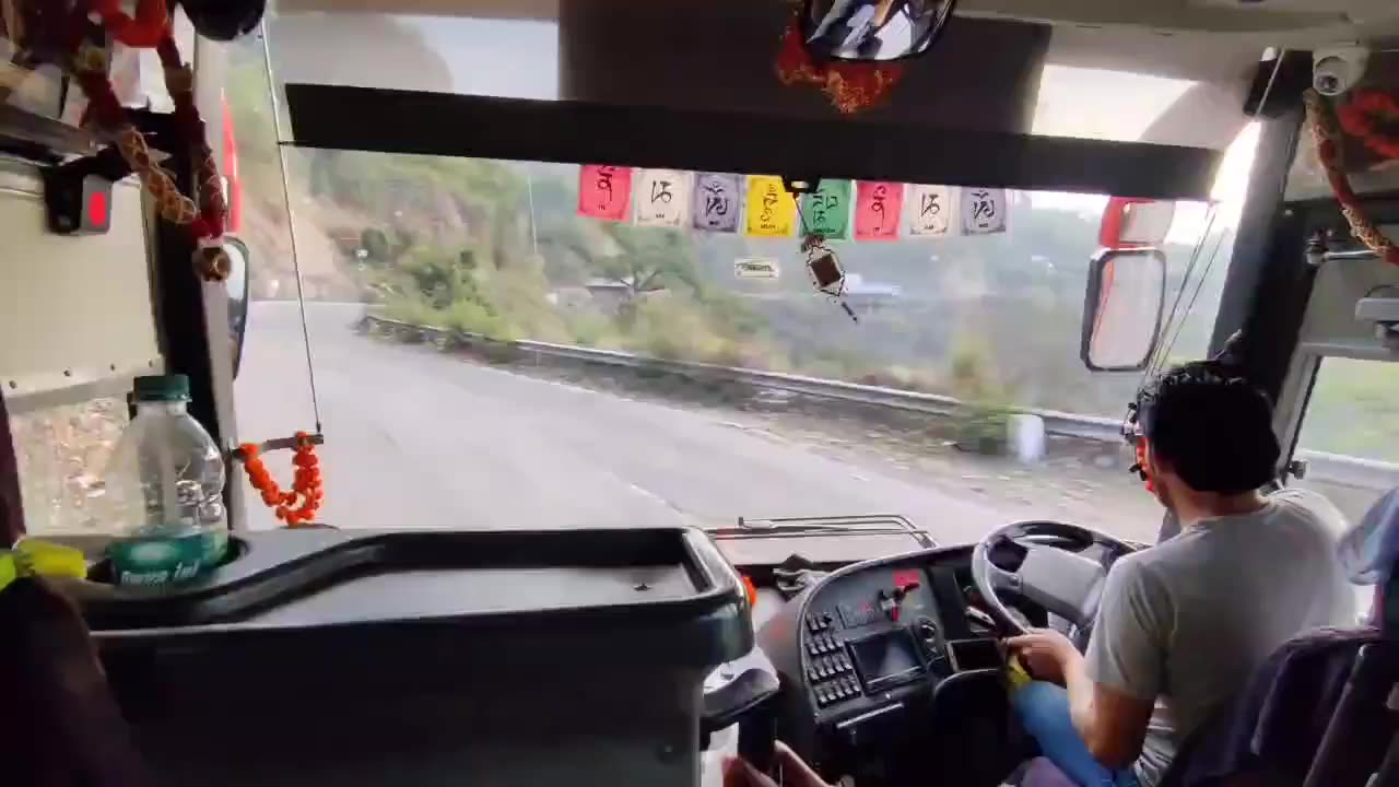 Bus Driving On Difficult Route