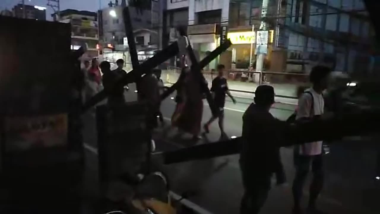 3AM WED MORNING: PHILIPPINES HOLY WEEK, SEEN HERE CALVALRY CRUCIFIXION (REINACTMENT)