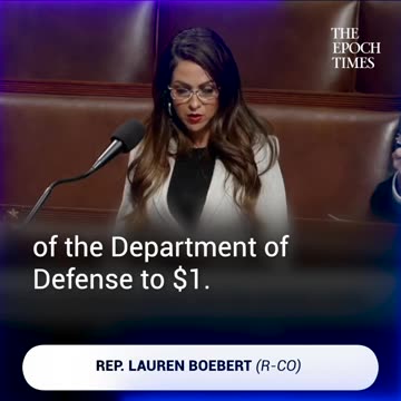Rep Lauren Boebert Speaks to Reduce DOD Diversity Woke Heads Salary